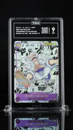 One Piece Monkey D Luffy Nika Gear 5 OP05-119 SEC Manga Alt Art Japanese TAG 9 - Image 1