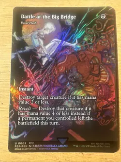 MTG Magic Final Fantasy Battle at the Big Bridge Fatal Push Showcase Amano FOIL - Image 1