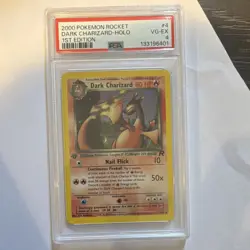 Pokemon TCG 2000 Dark Charizard 4/82 Team Rocket Holo 1st Edition PSA 4 - Image 2