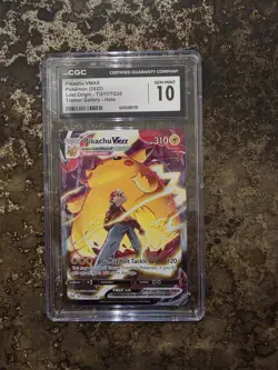 Pokemon Pikachu VMAX TG17/TG30 Lost Origin Trainer Gallery CGC 10 Holo - Image 1