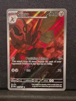 Pokemon TCG Scizor 205/197 Sv03: Obsidian Flames Holo Illustration Rare NM B - Image 1