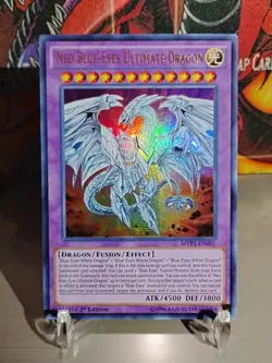 Yu-Gi-Oh! Neo Blue-Eyes Ultimate Dragon MVP1-EN001 Ultra Rare 1st Ed NM - Image 1