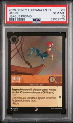 PSA 10 2023 DISNEY LORCANA EN P1-PROMO LEAGUE PROMO #9 HEIHEI - BOAT SNACK - Image 1