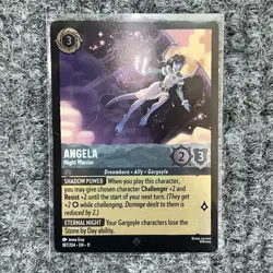 Disney Lorcana Winterspell Angela Night Warrior 187/204 Super Rare Foil NM - Image 2