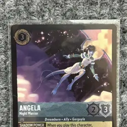 Disney Lorcana Winterspell Angela Night Warrior 187/204 Super Rare Foil NM - Image 5
