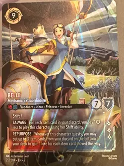 Disney lorcana ENCHANTED BELLE - MECHANIC EXTRAORDINAIRE (217/204) - Image 5