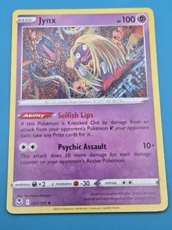 Pokemon Silver Tempest Jynx Uncommon Card 062/195 NM - Image 1