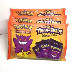 3x Lot Pokemon Trick or Trade Halloween BOOster Bundles 120 Minipacks 360 Cards - Image 1