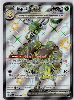 Pokemon Espathra ex Full Art 214/091 Paldean Fates Pokemon Card NM - Image 1