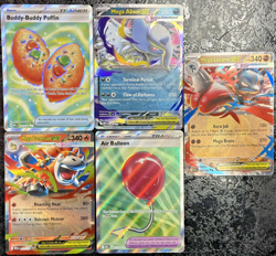 POKEMON CARDS BUDDY BUDDY POFFIN-MEGA ABSOL-LUCARIO-CAMERUPT- AIR BALLOON(LOT 5) - Image 1