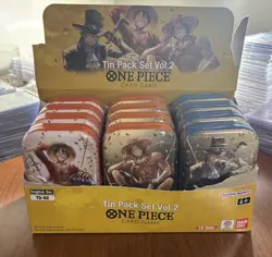 One Piece Card Game Tin Pack Set Vol.2 TS-02 Display Box of 12 Sealed English - Image 1
