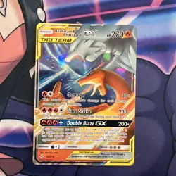 Pokemon TCG Reshiram & Charizard GX Tag Team Ultra Rare Card 20/214 NM Condition - Image 1