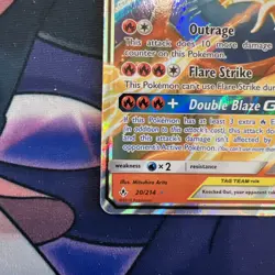 Pokemon TCG Reshiram & Charizard GX Tag Team Ultra Rare Card 20/214 NM Condition - Image 4