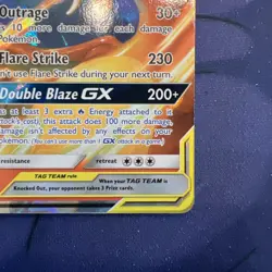 Pokemon TCG Reshiram & Charizard GX Tag Team Ultra Rare Card 20/214 NM Condition - Image 5