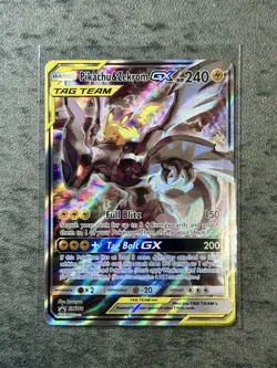 Pokemon Pikachu & Zekrom GX Black Star Promo TCG Card Full Art SM168 TAG TEAM - Image 1