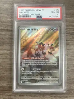 PSA 10 GEM MINT Mr. Mime 179/165 Scarlet & Violet 151 IR Holo Pokemon Card - Image 1