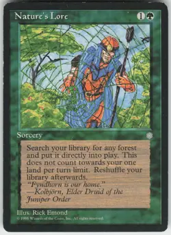 Nature's Lore 143 Uncommon Ice Age Magic: The Gathering Lightly Played - Image 1