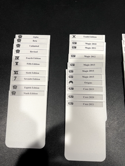 157 MAGIC THE GATHERING CARD DIVIDERS CORE, MASTERS, COMMANDER & EXPANSION SETS - Image 5