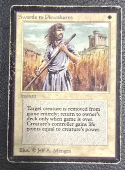 Swords to Plowshares Limited Edition - Beta Edition Regular LEB Uncommon MTG - Image 1