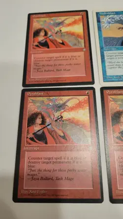 3× Pyroblast Ice Age Lightly Played English MTG Magic the Gathering 1 Hydroblast - Image 2