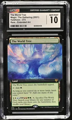 THE WORLD TREE Kaldheim Extended Art Rare CGC 10 MTG [Nostalgium] - Image 1