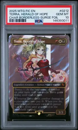 MTG Final Fantasy English Terra, Herald of Hope Surge Foil 0212 PSA 10 GEM MT - Image 1