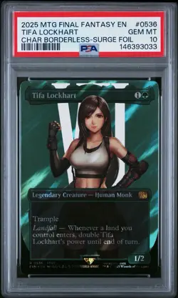 MTG Final Fantasy English Tifa Lockhart Borderless Surge Foil 0536 PSA 10 GEM MT - Image 1