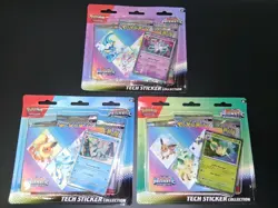 Pokemon TCG Prismatic Evolutions Tech Sticker Collection 3 Pack free shipping - Image 1