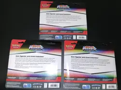 Pokemon TCG Prismatic Evolutions Tech Sticker Collection 3 Pack free shipping - Image 2