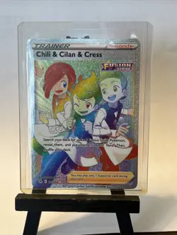Pokemon TCG Chili & Cilan & Cress Rainbow Fusion Strike 273/264 Secret Rare - Image 1