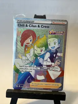 Pokemon TCG Chili & Cilan & Cress Rainbow Fusion Strike 273/264 Secret Rare - Image 2