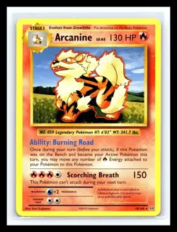 💥 Pokemon - Arcanine - 18/108 - XY Evolutions - Rare - Non Holo - Image 1