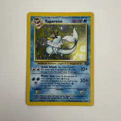 Vaporeon 12/64 Jungle Holo Unlimited Pokemon TCG Original - Image 1