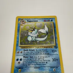 Vaporeon 12/64 Jungle Holo Unlimited Pokemon TCG Original - Image 2