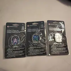Pokemon Center Legendary Moments Monthly Pins #1-3 12 mewtwo, rayquaza, giratina - Image 1