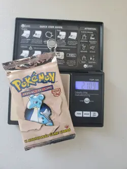 Pokemon 1999 Fossil 1st Edition Lapras Booster Pack HEAVY 21.09g Video #1 - Image 1