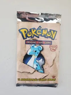 Pokemon 1999 Fossil 1st Edition Lapras Booster Pack HEAVY 21.09g Video #1 - Image 3