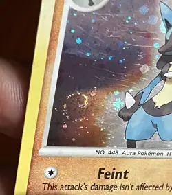 Lucario 6/130 Holo Diamond and Pearl With Swirl Pokemon TCG - Image 3