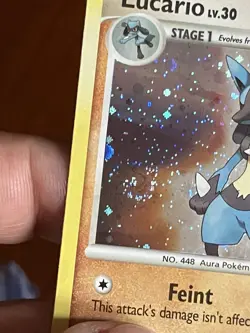 Lucario 6/130 Holo Diamond and Pearl With Swirl Pokemon TCG - Image 4