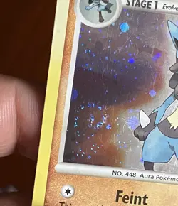 Lucario 6/130 Holo Diamond and Pearl With Swirl Pokemon TCG - Image 5