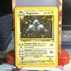 Pokemon Magneton Base Set 2 009/130 Holo Rare 60 HP Stage 1 TCG English Card - Image 1