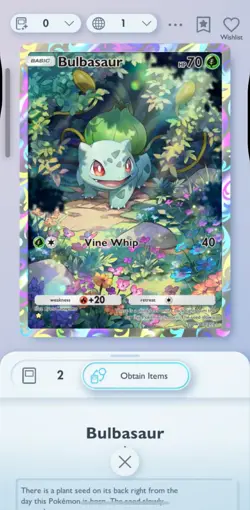 [DIGITAL] Bulbasaur | Full Art | 1 Star ⭐ | Pokemon TCG Pocket Trade - Image 1
