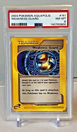 2003 Pokemon Aquapolis Weakness Guard #141 Non-Holo PSA 8 NM-MT - POP 12! - Image 1
