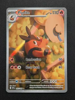 Pokemon Pignite 097/086 White Flare Illustration Rare - MINT - Image 1