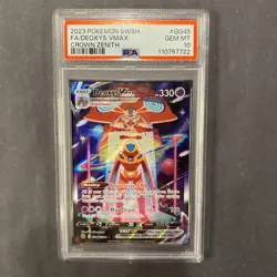 2023 POKEMON SWORD & SHIELD CROWN ZENITH #GG45 FULL ART/DEOXYS VMAX PSA 10 - Image 1