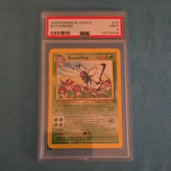 Pokemon Butterfree Jungle Uncommon Unlimited PSA 9 1999 33/64 - Image 1