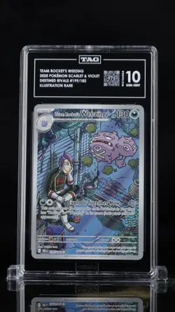Pokemon Scarlet & Violet Team Rocket's Weezing TAG 10 #199/182 - Image 1