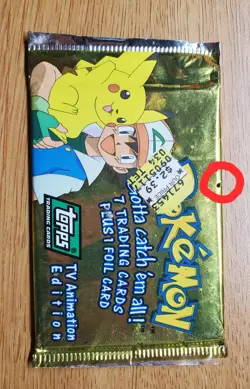 Pokemon Topps TV Animation Edition: Series 1 (1 Sealed Pack) Green Small Tears - Image 2