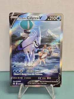 Pokemon TCG Ice Rider Calyrex V 164/198 Swsh06 Chilling Reign Ultra Rare NM - Image 1