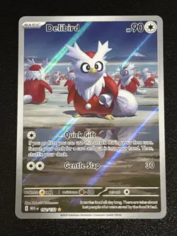 Pokemon TCG Mega Evolution Delibird Illustration Rare 152/132 NM - Image 1